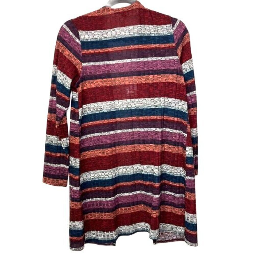Apt. 9 Striped Open Front Multi Colored Cardigan … - image 4
